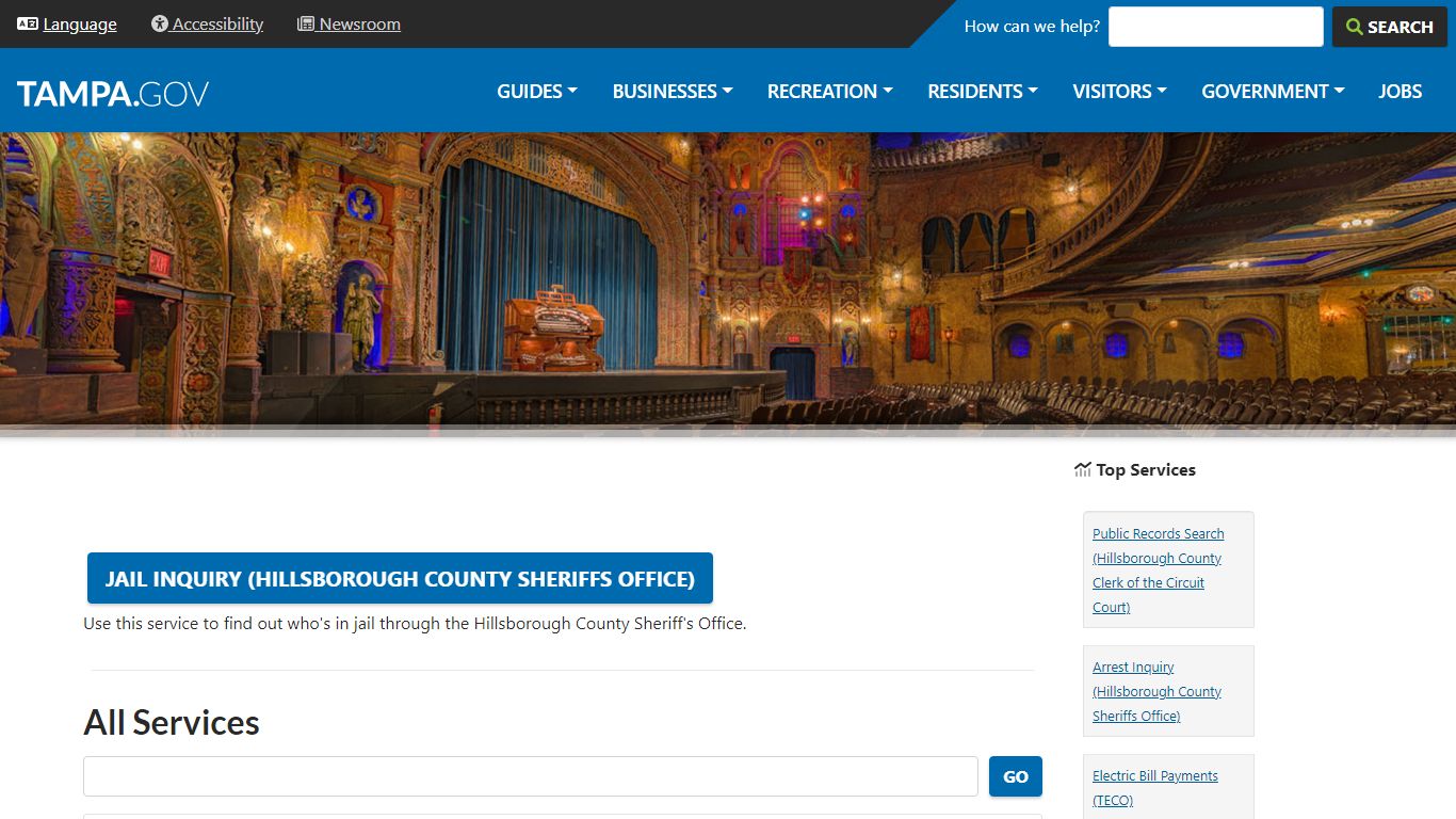 Jail Inquiry (Hillsborough County Sheriffs Office) | City of Tampa