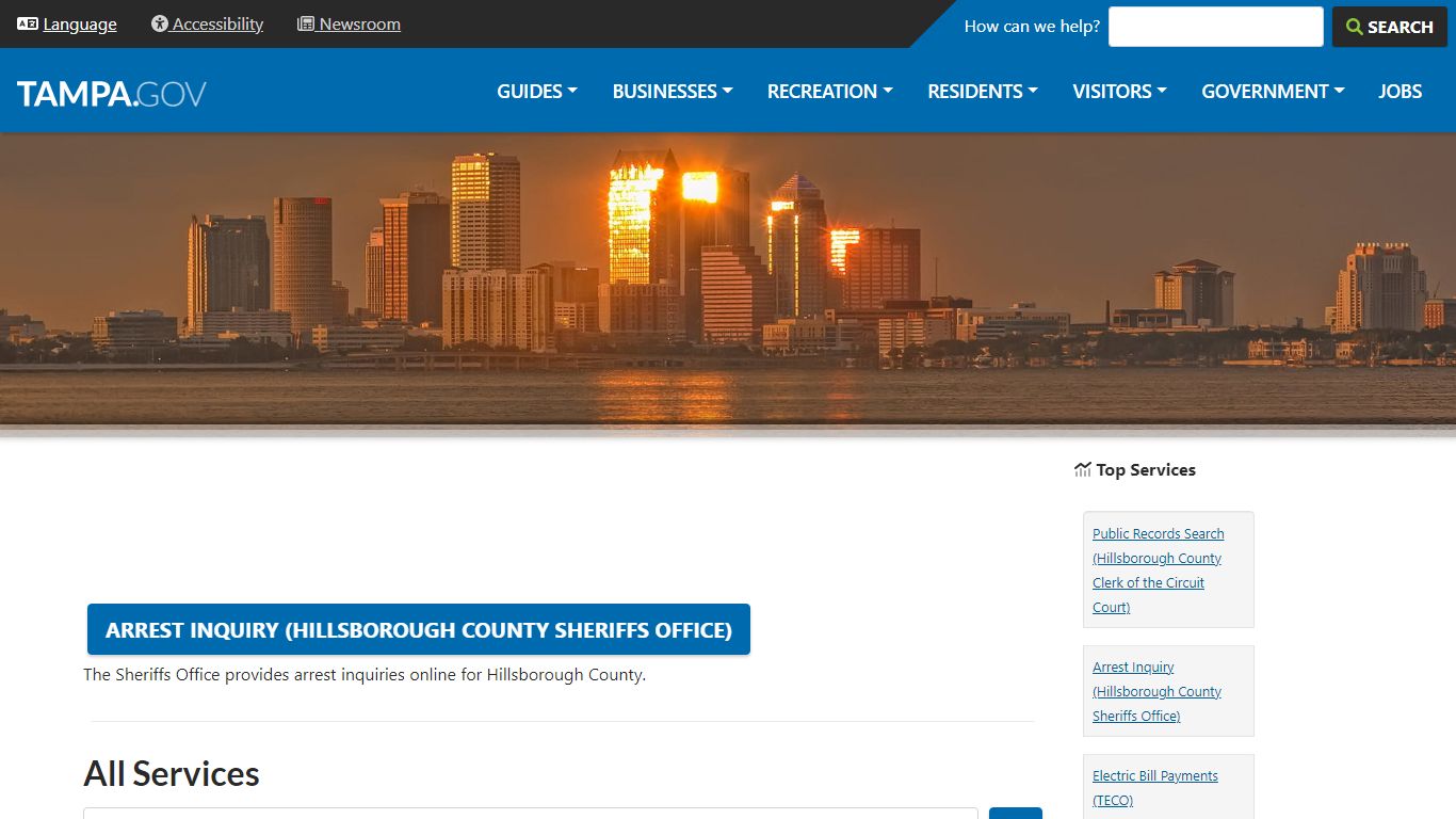 Arrest Inquiry (Hillsborough County Sheriffs Office)